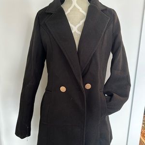 Black coat with gold button brand new, never worn